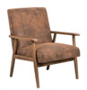 Wide Classic Mid-Century Modern Arm Chair - Light Brown
