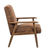 Wide Classic Mid-Century Modern Arm Chair - Light Brown