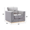 Valin - 3 Piece Living Room Set Meeting Room And Small Apartment Sofa Loveseat Chair - Gray Valin - 3 Piece Living Room Set Meeting Room And Small Apartment Sofa Loveseat Chair - Gray