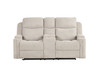 Galya - Motion Loveseat With Console - Light Gray