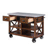 Kailey - Kitchen Cart - Antique Oak