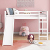 Full Loft Bed With Slide, Multifunctional Design - White Full Loft Bed With Slide, Multifunctional Design - White