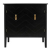 Vintage Style 2 Door Wooden Sideboard Cabinet For Living Room, Dining Room, Or Office - Black Wood