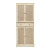 4 Door Storage Cabinet With 1 Drawer And 4 Adjustable Inner Shelves - Natural