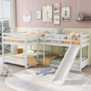 L-Shaped Bunk Bed With Slide And Short Ladder L-Shaped Bunk Bed With Slide And Short Ladder