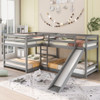 L-Shaped Bunk Bed With Slide And Short Ladder L-Shaped Bunk Bed With Slide And Short Ladder