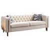 Chesterfield - Modern Tufted Velvet Living Room Sofa, 84.25''W Couch Chesterfield - Modern Tufted Velvet Living Room Sofa, 84.25''W Couch