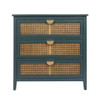 3 Drawer Cabinet, Natural Rattan, American Furniture