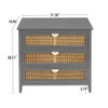 3 Drawer Cabinet, Natural Rattan, American Furniture