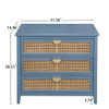 3 Drawer Cabinet, Natural Rattan, American Furniture