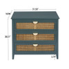 3 Drawer Cabinet, Natural Rattan, American Furniture