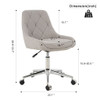 Adjustable And Space-Saving Chair With Golden Electroplated Legs