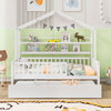 Playhouse Bed With Trundle, Kids Bed With Shelf Playhouse Bed With Trundle, Kids Bed With Shelf