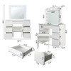 Large Vanity Tables With Mirror And Light - Matte White