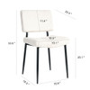 Modern Upholstered Dining Chair With Metal Legs