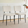 Modern Upholstered Dining Chair With Metal Legs