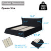 Upholstered Platform Bed With Special Shaped Velvet Headboard Upholstered Platform Bed With Special Shaped Velvet Headboard