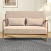 Leisure Chair With Solid Wood Armrest And Feet, Mid-Century Modern Accent Sofa, 2 Seat Leisure Chair With Solid Wood Armrest And Feet, Mid-Century Modern Accent Sofa, 2 Seat