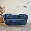 Loveseat Sofa, Upholstered Couch With Metal Legs