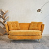 Loveseat Sofa, Upholstered Couch With Metal Legs