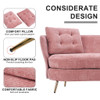 Loveseat Sofa, Upholstered Couch With Metal Legs