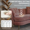 Loveseat Sofa, Upholstered Couch With Metal Legs