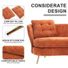 Loveseat Sofa, Upholstered Couch With Metal Legs