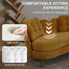 Loveseat Sofa, Upholstered Couch With Metal Legs