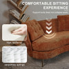 Loveseat Sofa, Upholstered Couch With Metal Legs