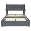 Bed With Gas Lift Storage, USB Ports