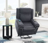 Domana - Polished Microfiber Power Nirion Recliner With Lift Heating Massage Chair - Dark Blue Domana - Polished Microfiber Power Nirion Recliner With Lift Heating Massage Chair - Dark Blue