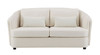 Mariko - Linen Loveseat With 2 Toss Pillows - Beige