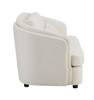 Mariko - Linen Loveseat With 2 Toss Pillows - Beige