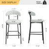 Counter Height Bar Stools With Powder Coating Base And Footrest