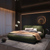 Luxury Upholstered Platform Bed With Oversized Padded Backrest And Solid Wood Frame Luxury Upholstered Platform Bed With Oversized Padded Backrest And Solid Wood Frame