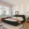 Luxury Upholstered Platform Bed With Oversized Padded Backrest And Solid Wood Frame Luxury Upholstered Platform Bed With Oversized Padded Backrest And Solid Wood Frame