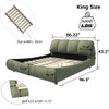 Luxury Upholstered Platform Bed With Oversized Padded Backrest And Solid Wood Frame Luxury Upholstered Platform Bed With Oversized Padded Backrest And Solid Wood Frame