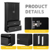 Tall Bathroom Storage Cabinet, Cabinet With 2 Doors And Drawers, Adjustable Shelf Tall Bathroom Storage Cabinet, Cabinet With 2 Doors And Drawers, Adjustable Shelf