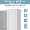 Tall Bathroom Storage Cabinet, Cabinet With 2 Doors And Drawers, Adjustable Shelf