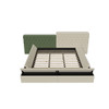 Modern Upholstered Platform Bed With Storage Space, Sturdy And Stable Solid Wood Frame