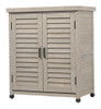 Potting Bench With Storage Cabinet And Metal Table Top For Outdoor
