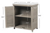 Potting Bench With Storage Cabinet And Metal Table Top For Outdoor