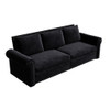 Pull Out Sofa Bed 3 In 1 Velvet Convertible Sleeper Sofa With Nailhead Trim & Rolled Arm, Multi Functional