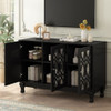 Modern Mirrored TV Stand, 3 Adjustable Shelves For Living Room