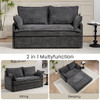 Pull Out Sofa Bed, Corduroy Convertible Sleeper Sofa Couch, Side Storage, And USB / C - Type Charging Ports Chair