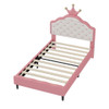 Lovely Crown Fantasy Princess Bed With Tufted Headboard