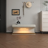 Modern Upholstered Entryway Bench With LED Sensor Light Modern Upholstered Entryway Bench With LED Sensor Light