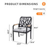 Outdoor Patio Stationary Dining Chairs With Outdoor Grade Sunbrella Cushions, Branch Like Backrest (Set of 2) - Bourbon Brown