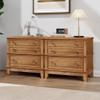Hazel - 3 Drawer Side Table For Living Room, Hallway, Entryway (Set of 2) - Natural