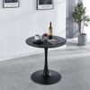 31.5" Tulip Table Mid-Century Dining Table For 2-4 People With Round MDF Table Top, Pedestal Dining Table, End Table Leisure Coffee Table - Black 31.5" Tulip Table Mid-Century Dining Table For 2-4 People With Round MDF Table Top, Pedestal Dining Table, End Table Leisure Coffee Table - Black
